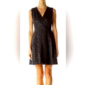KIRNA  Zabete Elegant Black Sleeveless Dress
